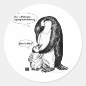 Penguin Awareness Ronde Sticker (Voorkant)