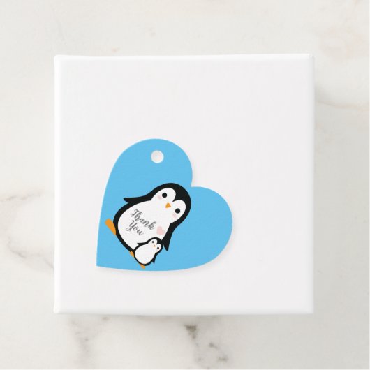 Penguin Baby shower Bedankjes Labels (In situ)