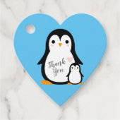 Penguin Baby shower Bedankjes Labels (Voorkant)