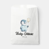 Penguin Baby shower Bedankzakje (Voorkant)