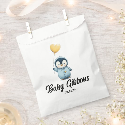 Penguin Baby shower Bedankzakje (Geknipt)