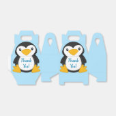 Penguin Baby shower Blue Bedankdoosjes (Uitgevouwen)