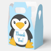 Penguin Baby shower Blue Bedankdoosjes (Geopend)