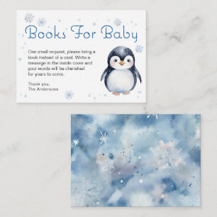 Penguin Baby shower boeken voor Baby Informatiekaartje