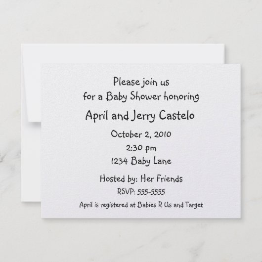 Penguin Baby shower Boy Kaart (Achterkant)