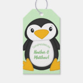 Penguin Baby shower Cadeaulabel (Voorkant)