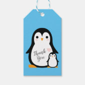 Penguin Baby shower Cadeaulabel (Voorkant)