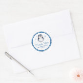 Penguin Baby shower Dank u Sticker (Envelop)