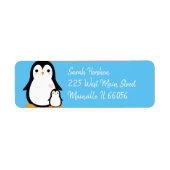 Penguin Baby shower Etiket (Voorkant)