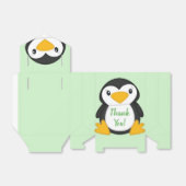 Penguin Baby shower Green Bedankdoosjes (Uitgevouwen)