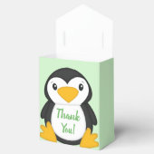 Penguin Baby shower Green Bedankdoosjes (Geopend)