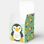 Penguin Baby shower Green Bedankdoosjes (Geopend)