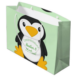 Penguin Baby shower Green Groot Cadeauzakje