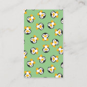 Penguin Baby shower Green Informatiekaartje (Achterkant)