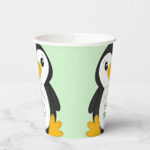 Penguin Baby shower Green Papieren Bekers (Links)