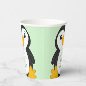 Penguin Baby shower Green Papieren Bekers (Rechts)