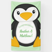 Penguin Baby shower Green Spandoek (Verticaal)