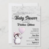 Penguin Baby shower Kaart (Voorkant)