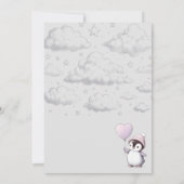 Penguin Baby shower Kaart (Achterkant)