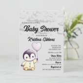 Penguin Baby shower Kaart (Staand voorkant)