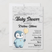 Penguin Baby shower Kaart (Voorkant)