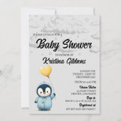 Penguin Baby shower Kaart (Voorkant)
