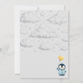 Penguin Baby shower Kaart (Achterkant)
