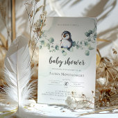 Penguin Baby shower Kaart