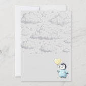 Penguin Baby shower Kaart (Achterkant)
