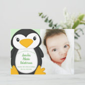 Penguin Baby shower Kaart (Staand voorkant)