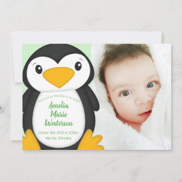Penguin Baby shower Kaart
