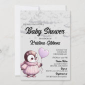 Penguin Baby shower Kaart (Voorkant)