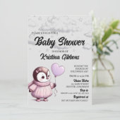 Penguin Baby shower Kaart (Staand voorkant)