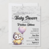 Penguin Baby shower Kaart (Voorkant)
