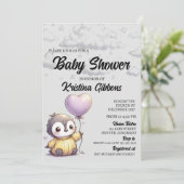 Penguin Baby shower Kaart (Staand voorkant)