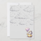 Penguin Baby shower Kaart (Achterkant)