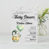 Penguin Baby shower Kaart (Staand voorkant)