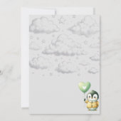 Penguin Baby shower Kaart (Achterkant)