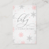 Penguin Baby shower Luier Raffle ticket Invoegen (Achterkant)