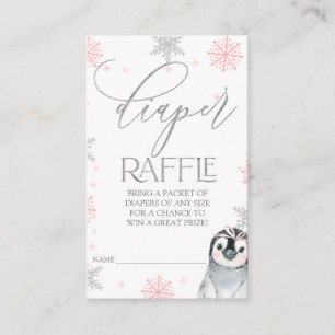 Penguin Baby shower Luier Raffle ticket Invoegen