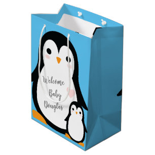 Penguin Baby shower Medium Cadeauzakje