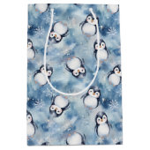 Penguin Baby shower Medium Gift Bag Medium Cadeauzakje (Voorkant)