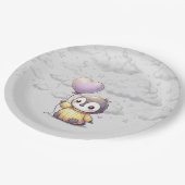 Penguin Baby shower Papieren Bordje (Gekanteld)