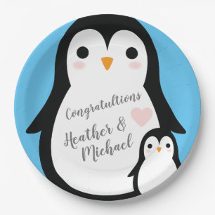 Penguin Baby shower Papieren Bordje