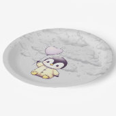 Penguin Baby shower Papieren Bordje (Gekanteld)