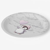 Penguin Baby shower Papieren Bordje (Gekanteld)