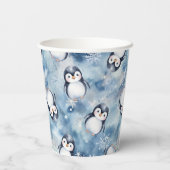 Penguin Baby shower Papieren Koppen - Winter Papieren Bekers (Achterkant)