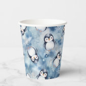 Penguin Baby shower Papieren Koppen - Winter Papieren Bekers (Voorkant)