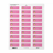 Penguin Baby shower Pink Girl Etiket (Full Sheet)