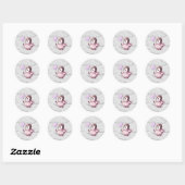 Penguin Baby shower Ronde Sticker (Vel)